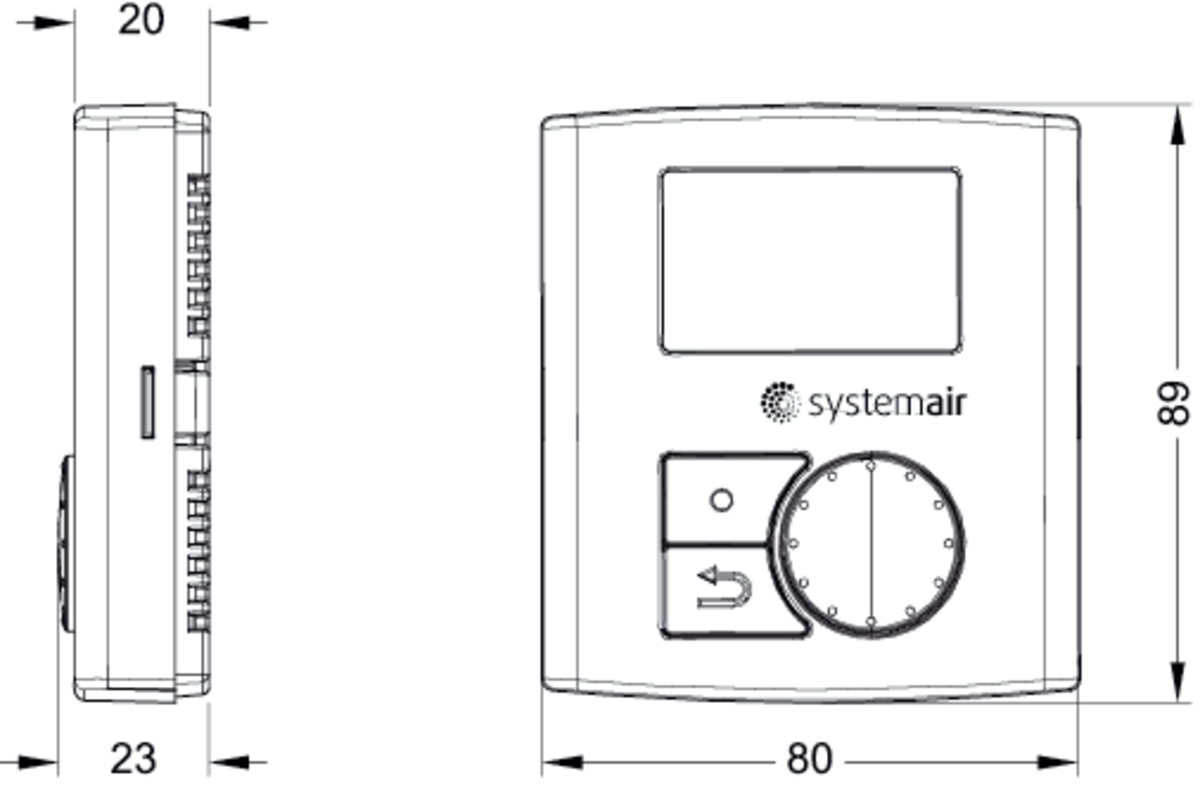 Images Dimensions - CD Control panel 4 - systemair