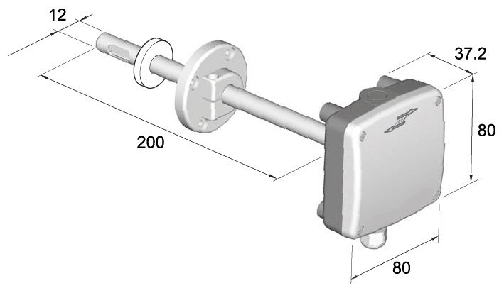 Images Dimensions - CO2-Kanalfühler CO2DT-R - systemair