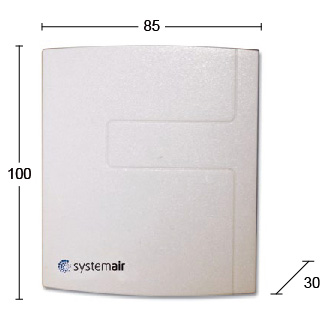 Images Dimensions - CO2-Raumfühler CO2RT-R-D - systemair