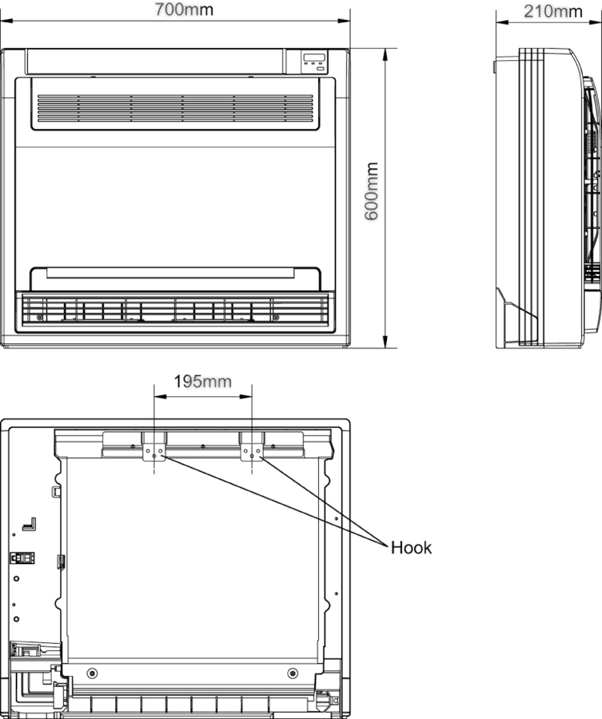 Images Dimensions - SYSPLIT CONSOLE 12 LNS HP Q - systemair