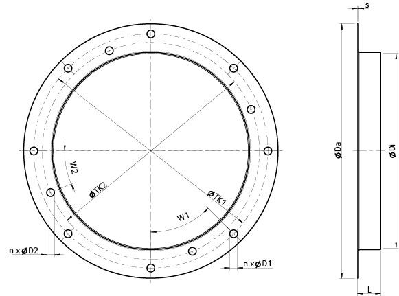 Images Dimensions - GFL-AR/AXCBF 250 counterflange - systemair