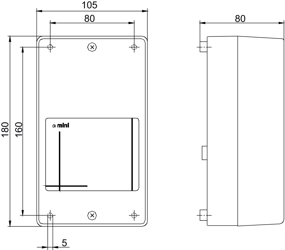 Images Dimensions - PKE-2.5V speed controller - systemair