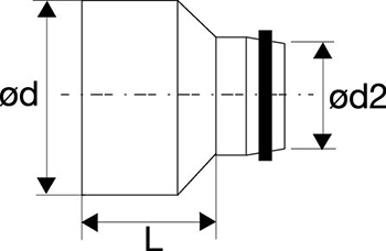 Images Dimensions - R 160-150 Reducer bushing/seal - systemair