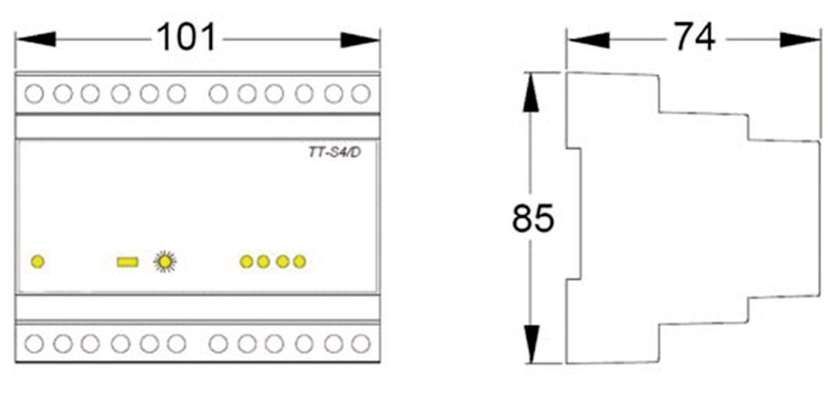 Images Dimensions - X-TTS4D Triac de puissance - systemair