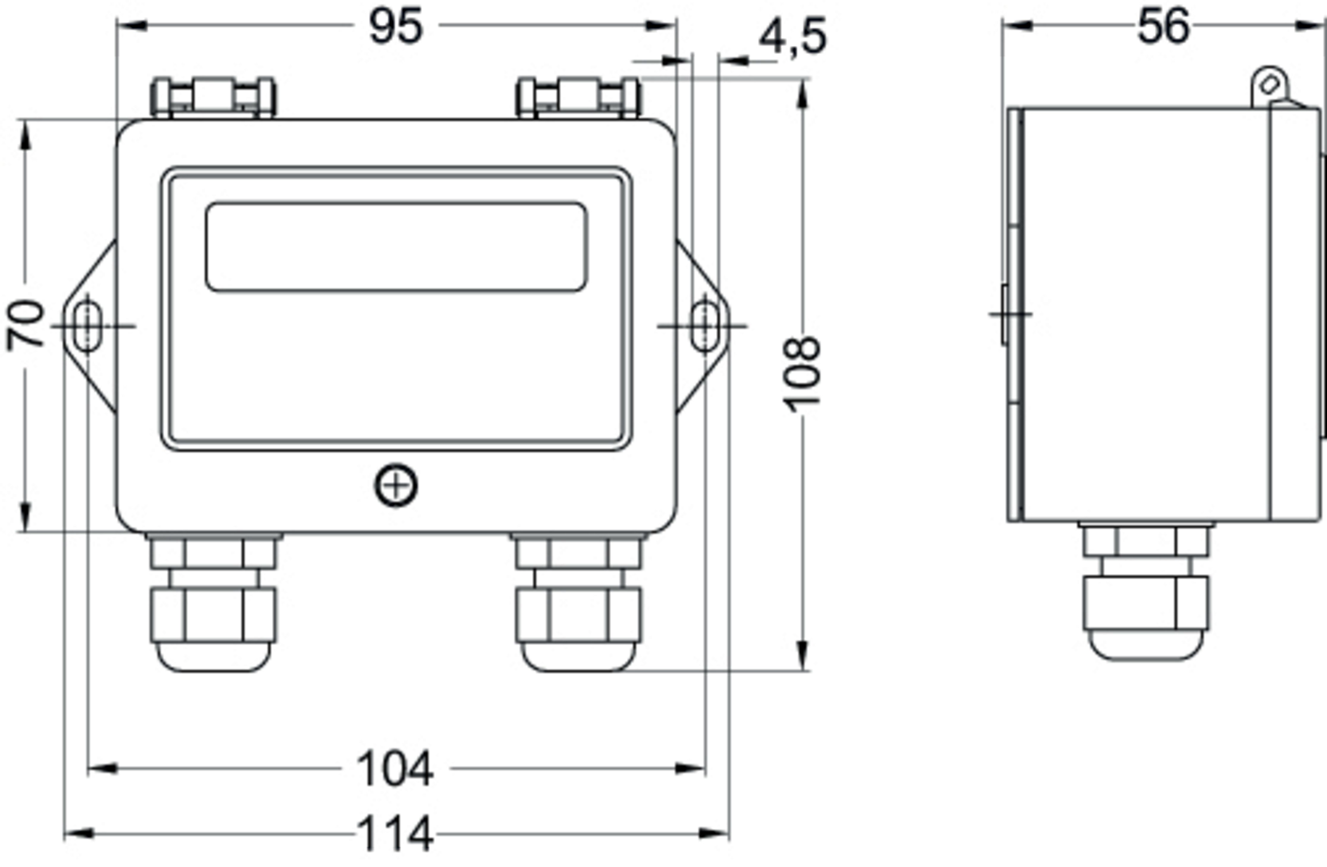 Images Dimensions - TCA 150D Temperaturregulator - systemair