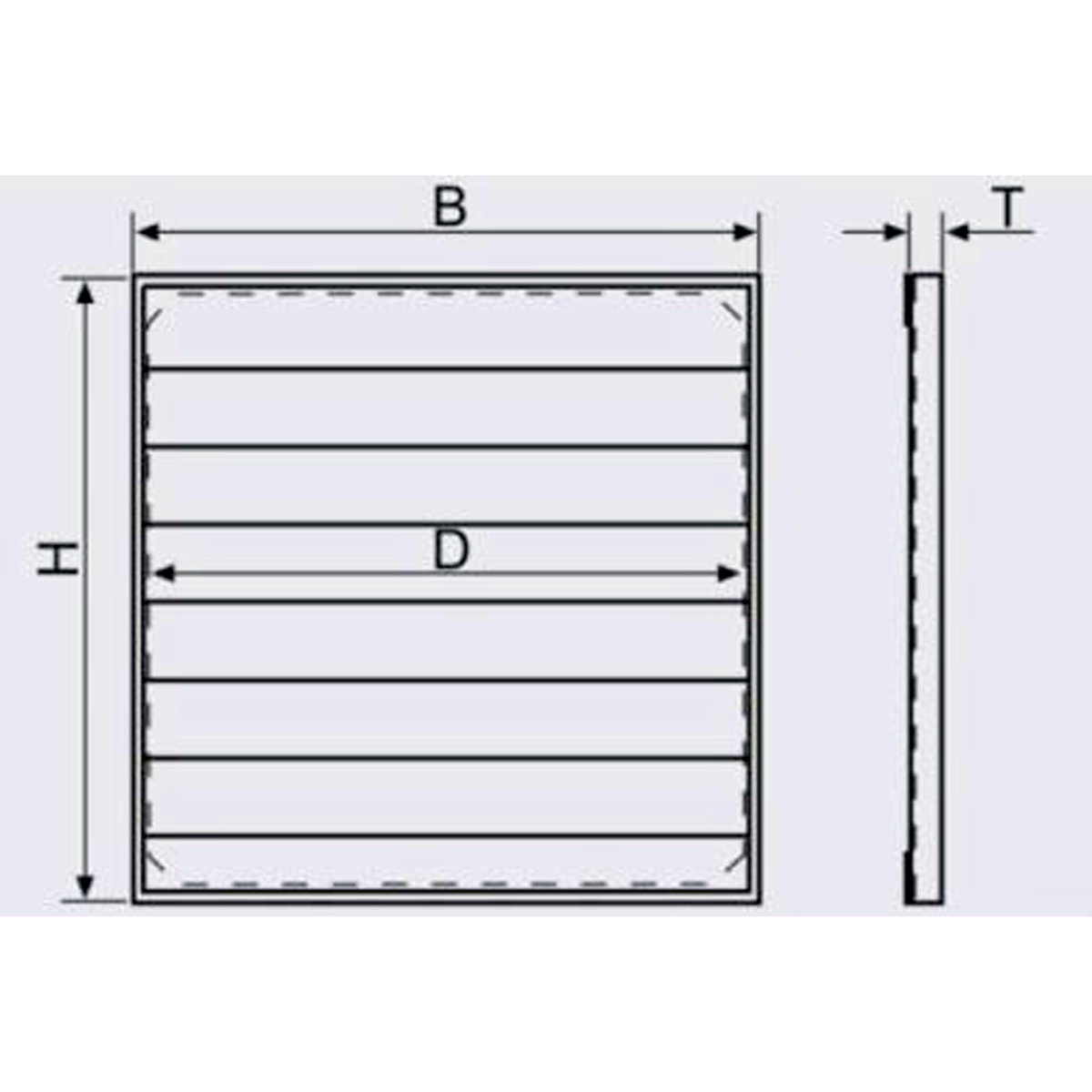 Images Dimensions - WAK 30 Verschlussklappe Alu - systemair