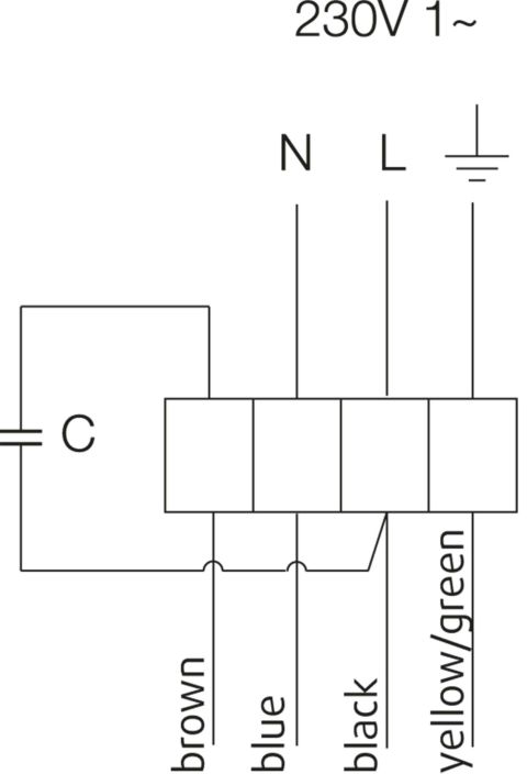 Images Wiring - TFE 220 M Takfläkt Svart - systemair