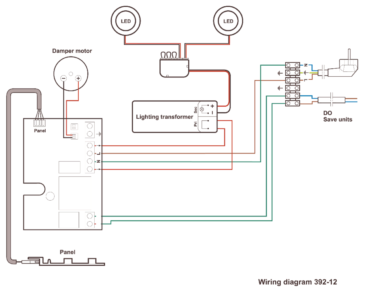 Images Wiring - 392-10/B Slimline White - systemair